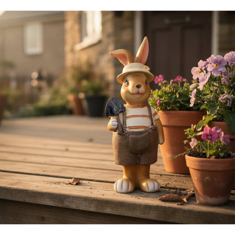 Zając ceramiczny wielkanocny figurka na Wielkanoc