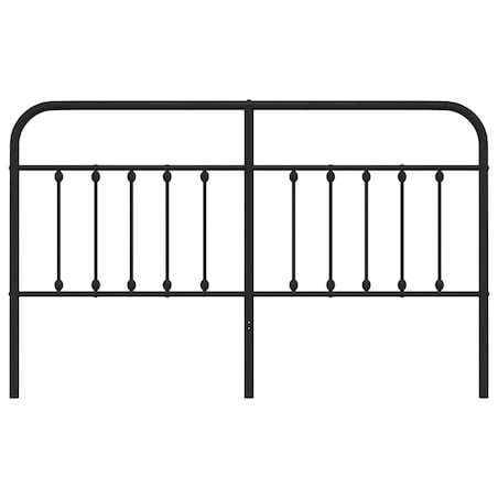 vidaXL Metalowe wymienne wezgłowie, czarne, 180 cm