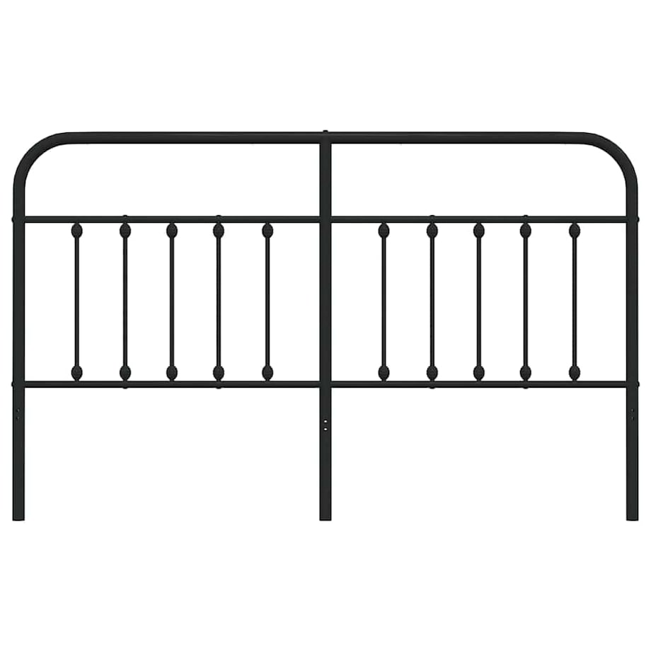 vidaXL Metalowe wymienne wezgłowie, czarne, 180 cm