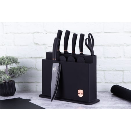 Zestaw noży w bloku i desek do krojenia BerlingerHaus Black Rose BH-2491