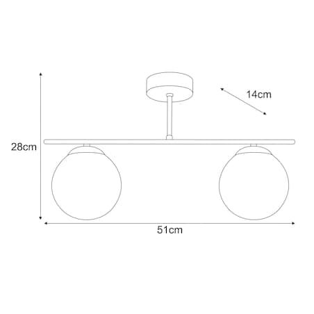 Lampa sufitowa K-6041 z serii RAYA