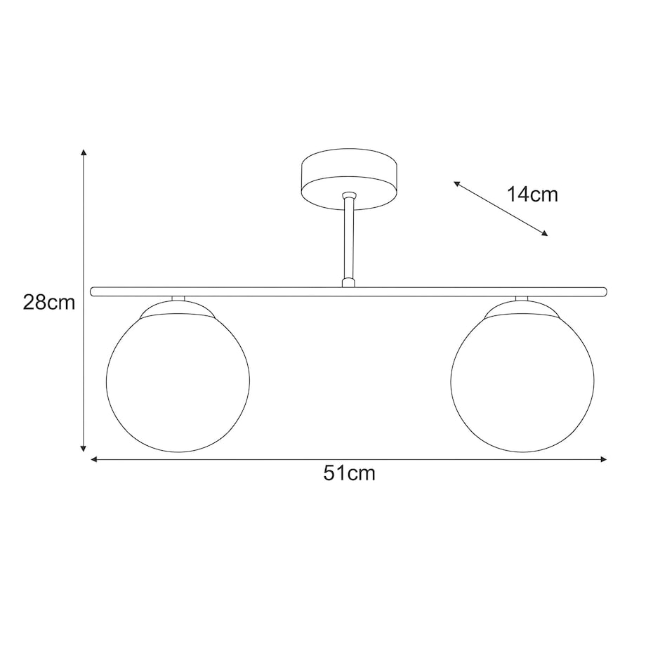 Lampa sufitowa K-6041 z serii RAYA