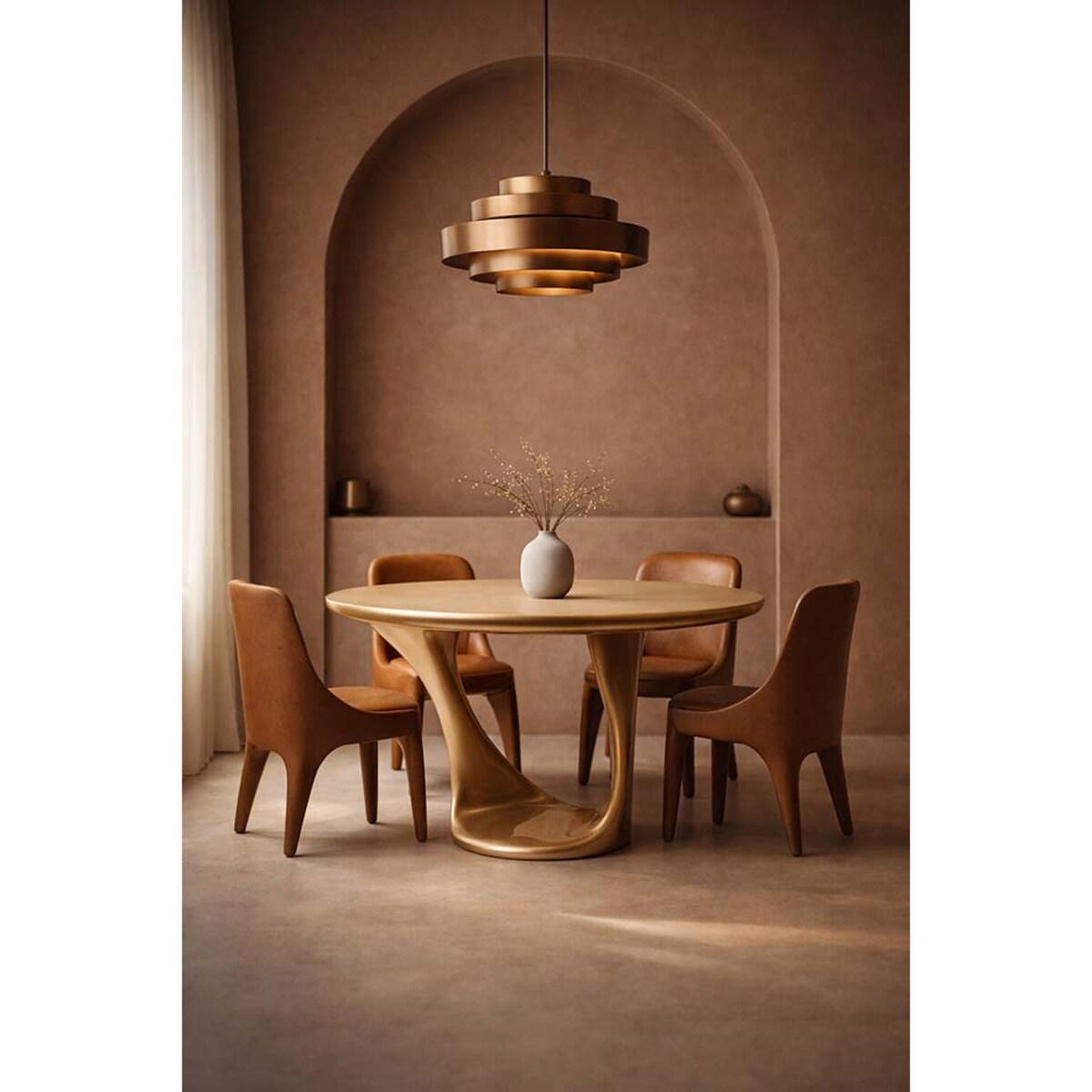 Stół okrągły SHANGRI LA 100 złoty