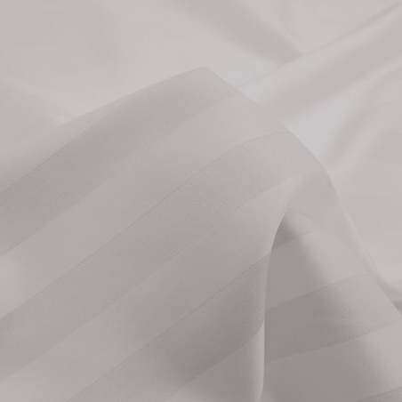 Poszewka bambusowa satyna bawełniana 70x80 z listwą Bamboo paski, szare