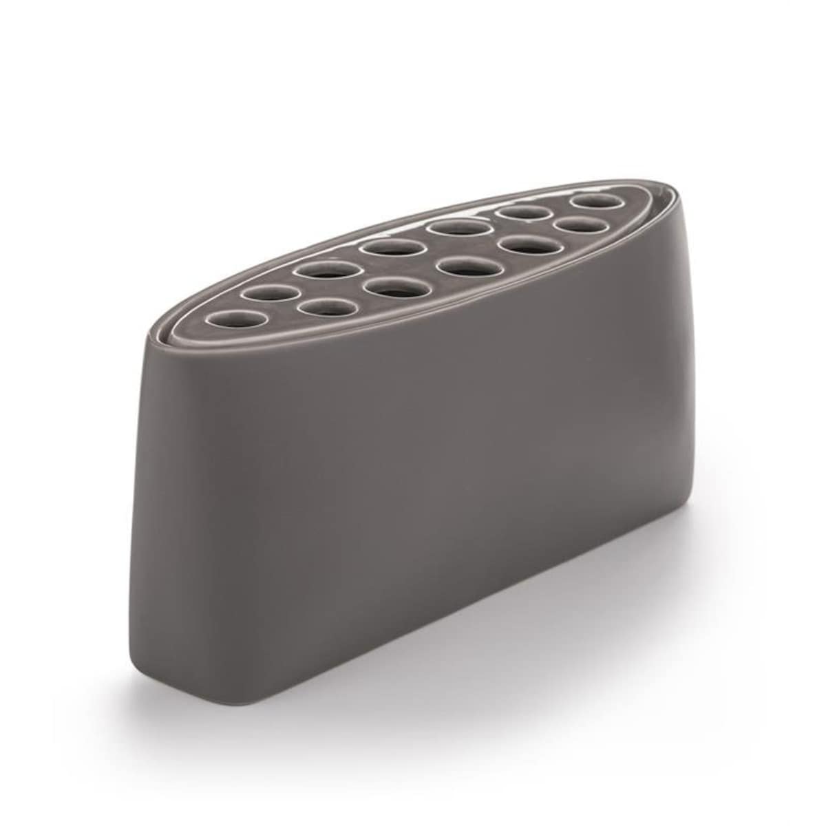 Wazon ceramiczny EIA Markslojd 16x37 cm ciemny szary dekoracyjny