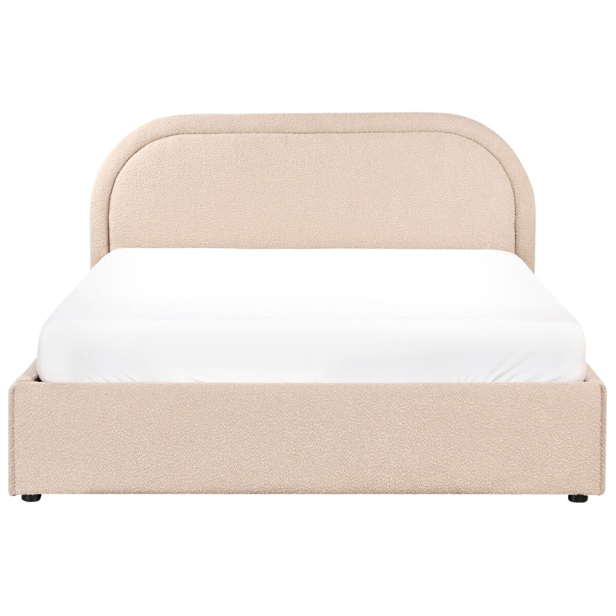 Łóżko z pojemnikiem Boucle QUILLIEN 140 x 200 cm Beżowy