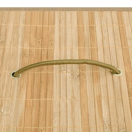 vidaXL Bambusowy kosz na pranie z 2 przegrodami, 72 L