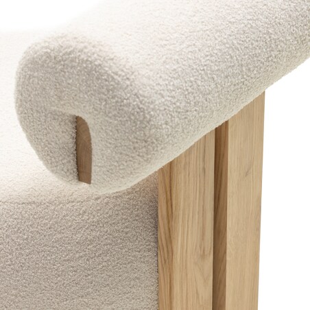 Fotel tapicerowany HANNI jasnobeżowy 70x63x71 cm