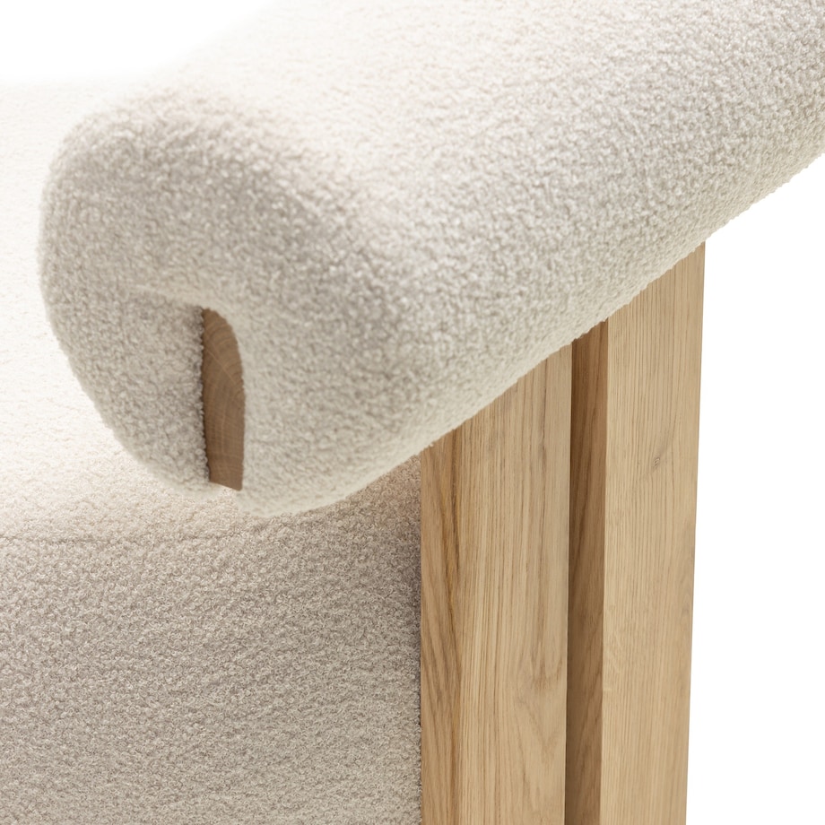 Fotel tapicerowany HANNI jasnobeżowy 70x63x71 cm