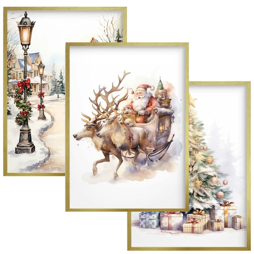 Plakaty na Święta Boże Narodzenie Obrazy Świąteczne do pokoju salonu