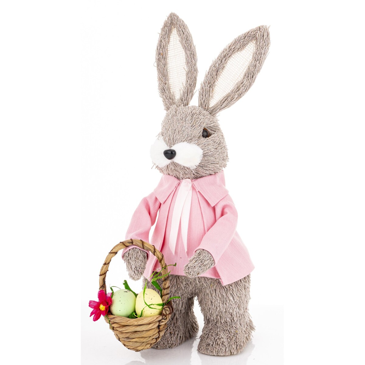 Figurka - króliczka z wielkanocnym koszyczkiem 34x16x16 cm SEMIRA