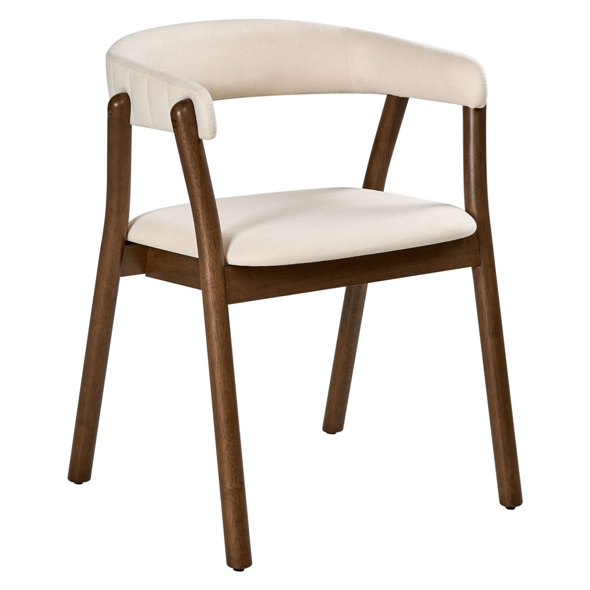 Zestaw 2 krzeseł do jadalni MYLO Złamana biel/ ciemny brąz