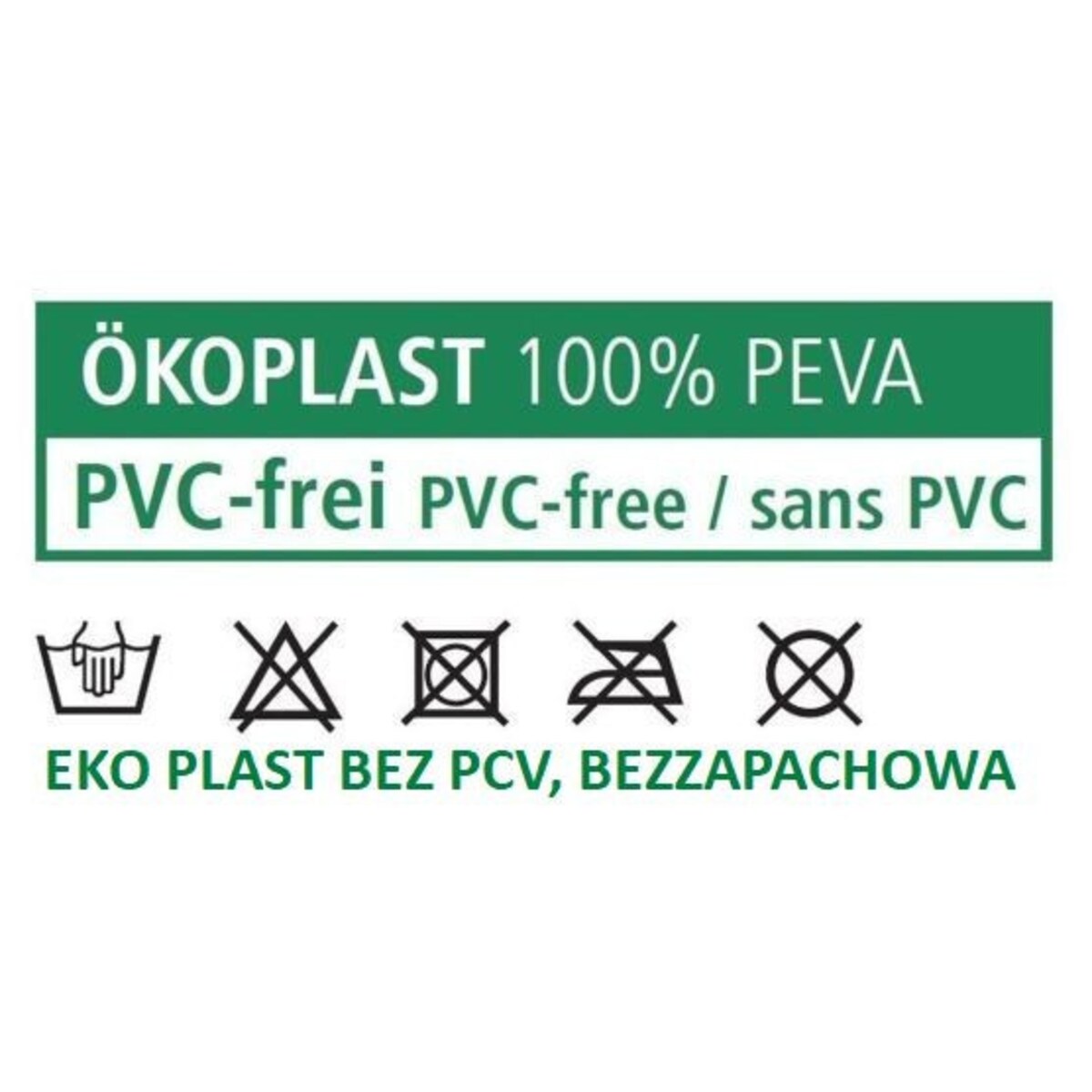 Kleine Wolke Cristallo Ekologiczna Zasłona prysznicowa Clear 180x200 cm PEVA bezzapachowa