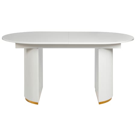 Stół do jadalni rozkładany DULVERTON Biały 160/200 cm 90 cm