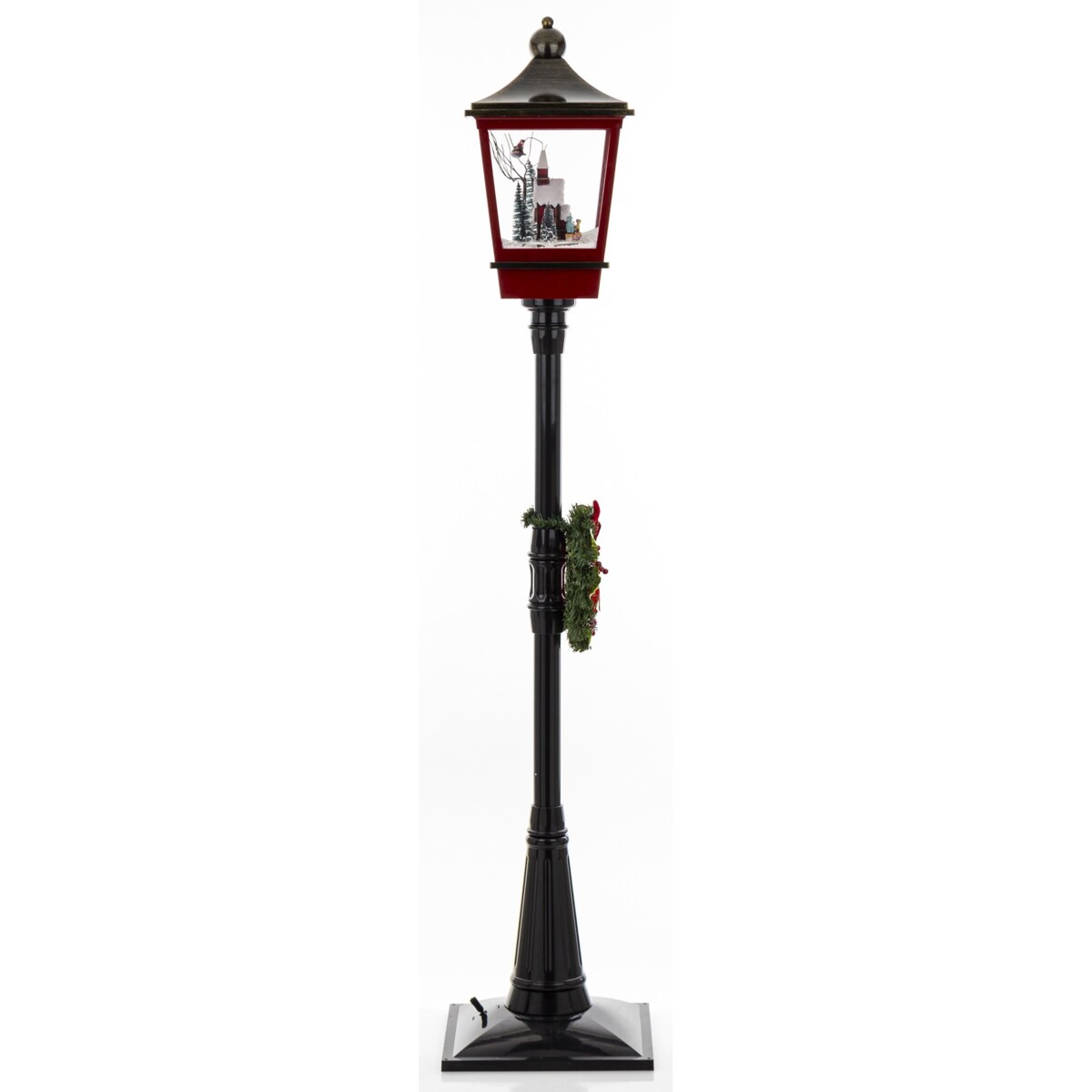 Latarnia świąteczna LED 185x37,5x37,5 cm MAYAK czarna z pozytywką