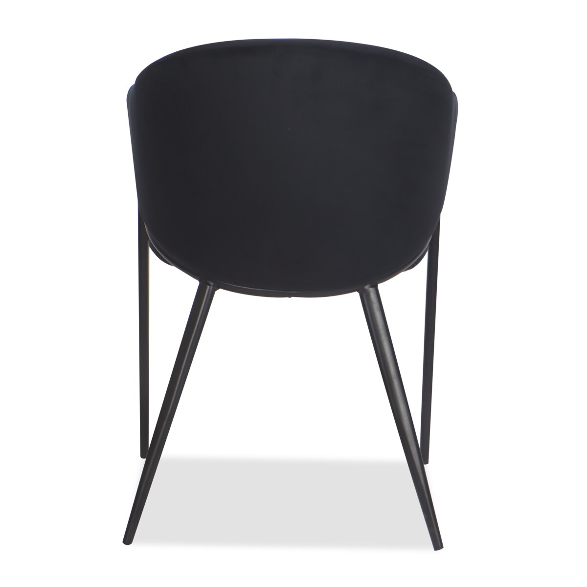 Krzesło tapicerowane do salonu welurowe GLAMOUR czarne
