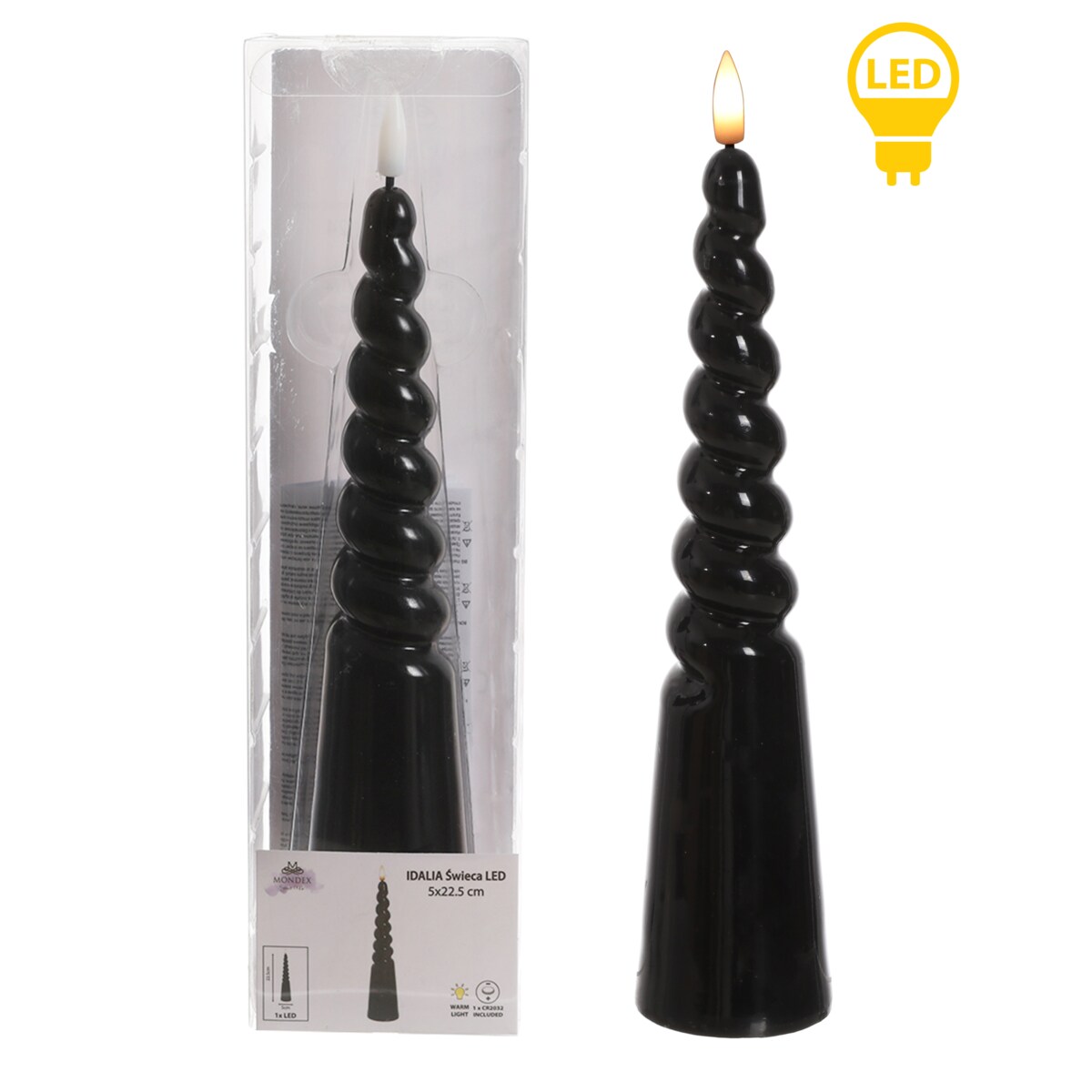 IDALIA Świeca LED 5xh25cm