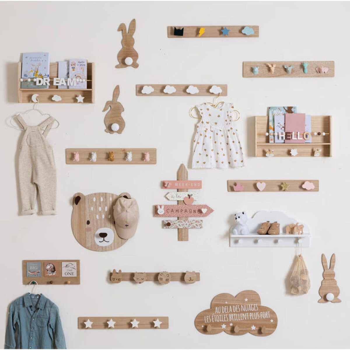 Wieszak dla dzieci, 4 haczyki