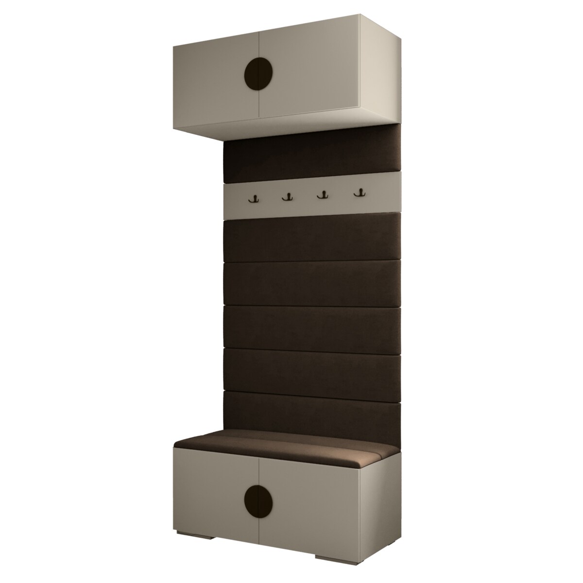 Garderoba do przedpokoju INOVA 4 kaszmir+czarny+manila04