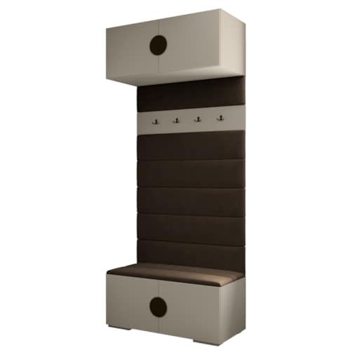 Garderoba do przedpokoju INOVA 4 kaszmir+czarny+manila04