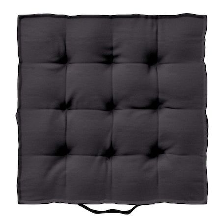 Poduszka na krzesło Kuba, Black (czarny), 40 x 40 x 6 cm, Cotton Panama