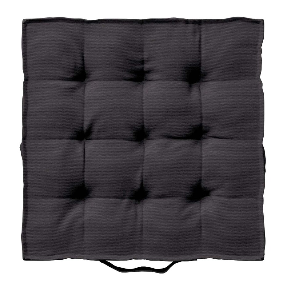 Poduszka na krzesło Kuba, Black (czarny), 40 x 40 x 6 cm, Cotton Panama