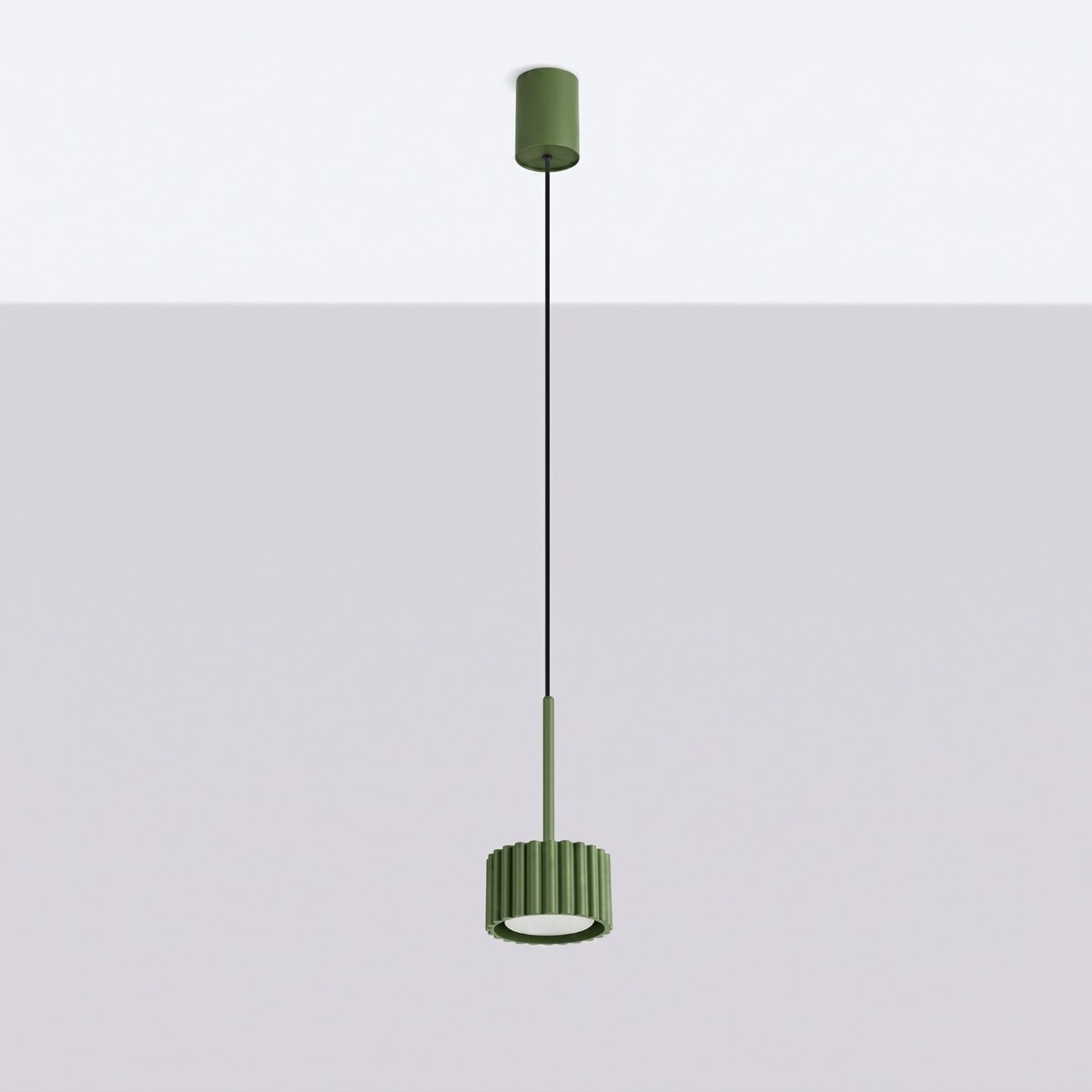 Lampa wisząca AURA 1 zielona oliwka Gx53