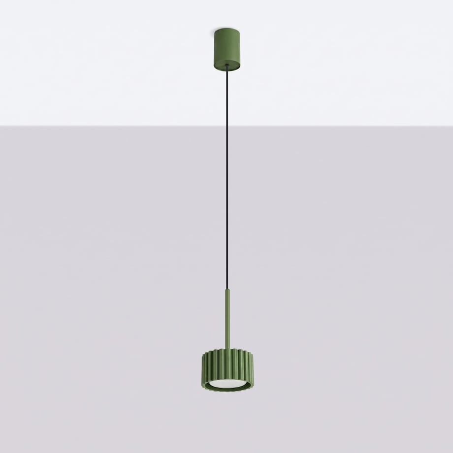 Lampa wisząca AURA 1 zielona oliwka Gx53