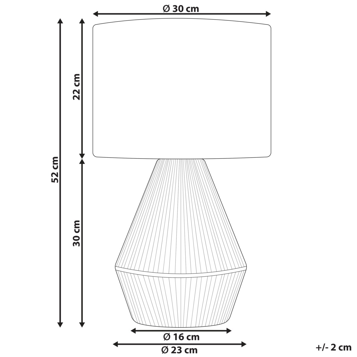 Lampa stołowa MALEWA Papierowa plecionka Naturalny