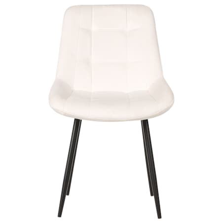 Krzesło do jadalni Zestaw 2 Welur Złamana biel MELROSE