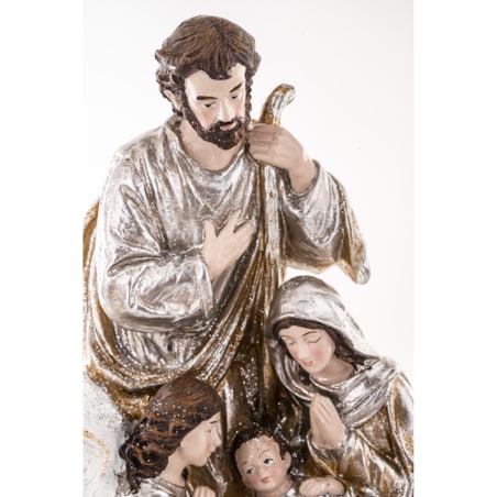 Dekoracja - 36x28x22 cm SACRA FAMIGLIA z aniołem