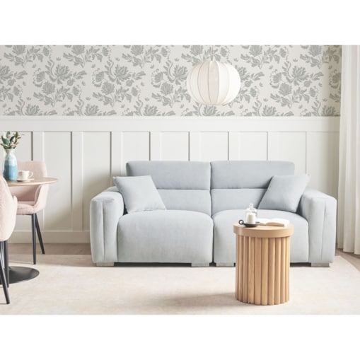 Sofa 3-osobowa jasnoniebieska FAUSKAN