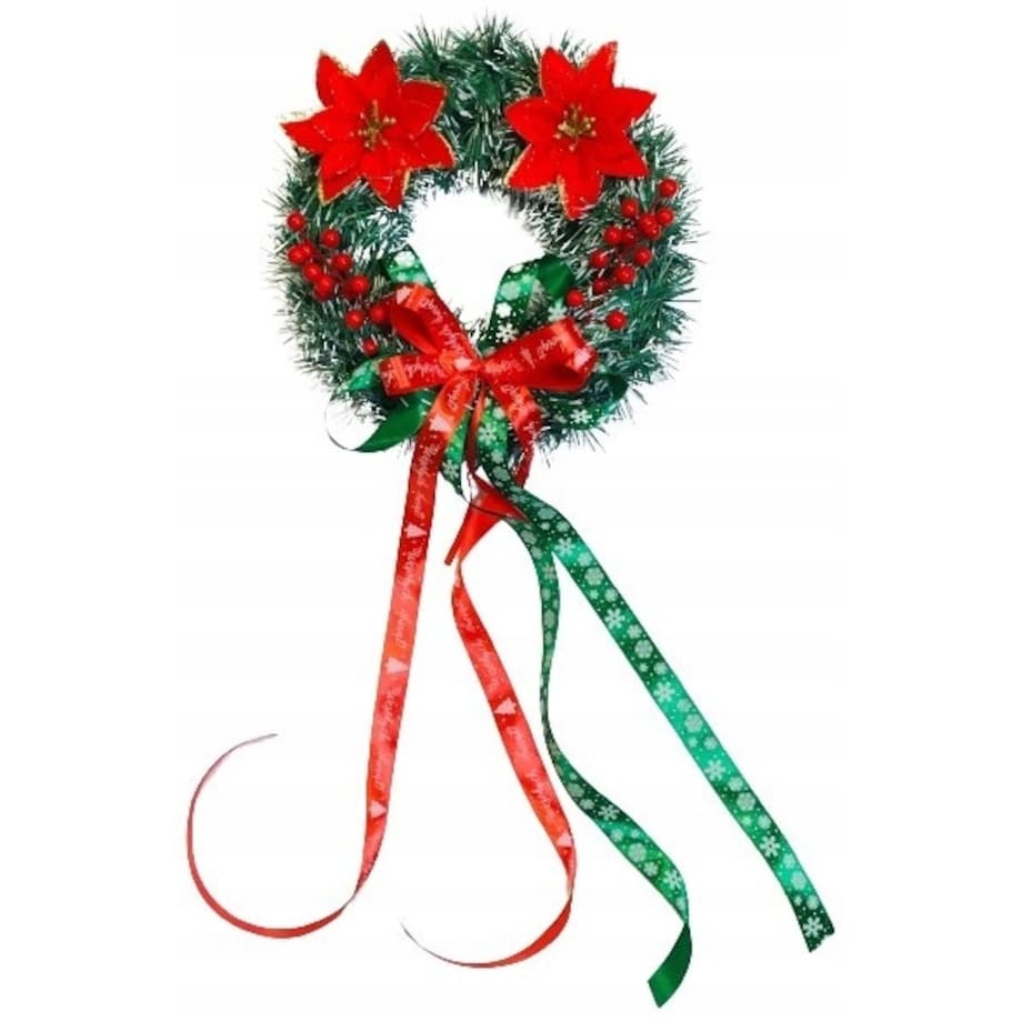 STROIK udekorowany WIANEK ŚWIĄTECZNY choinkowy na drzwi okno stół prezent