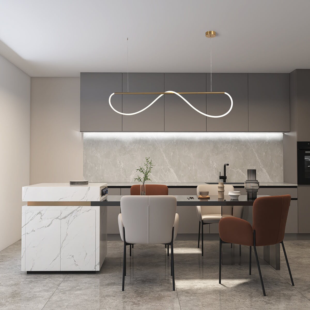 Lampa sufitowa wisząca Light Prestige Meleca złoty LED CCT 3000K/4000K/6000K (regulowana) 1 szt.