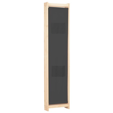 vidaXL Parawan 3-panelowy, szary, 120x170x4 cm, tkanina