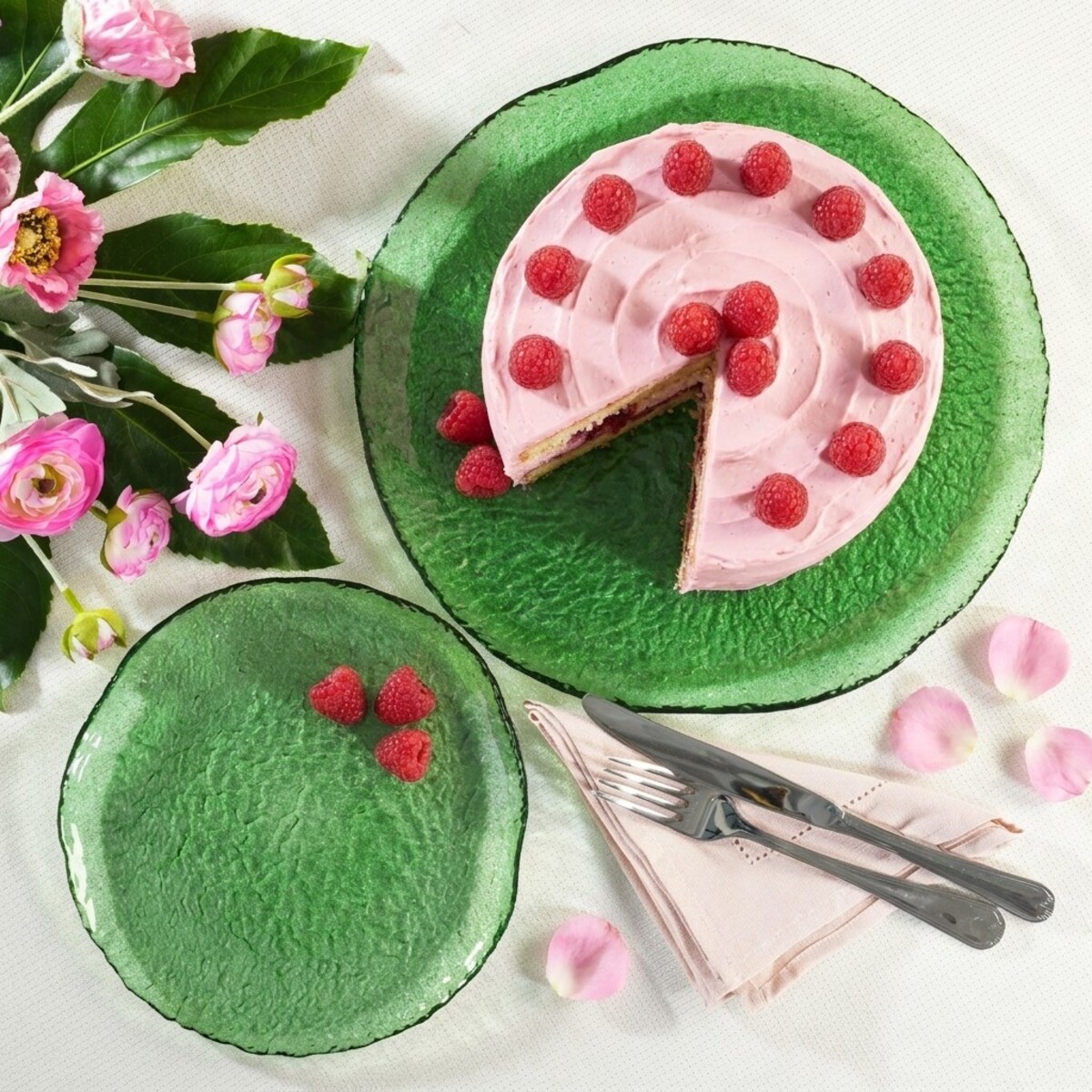 VILLA ITALIA Talerzyk deserowy szklany 22 cm MIDORI