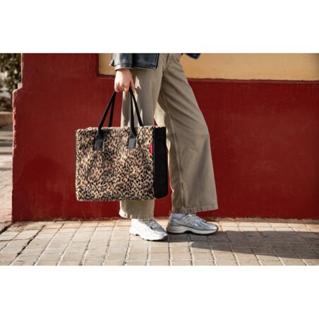 Torba DAILY SHOPPER, leo fake fur