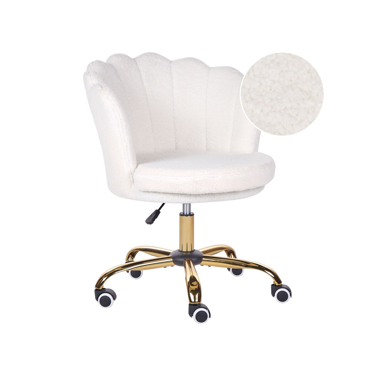 Krzesło biurowe regulowane boucle białe MONTICELLO II