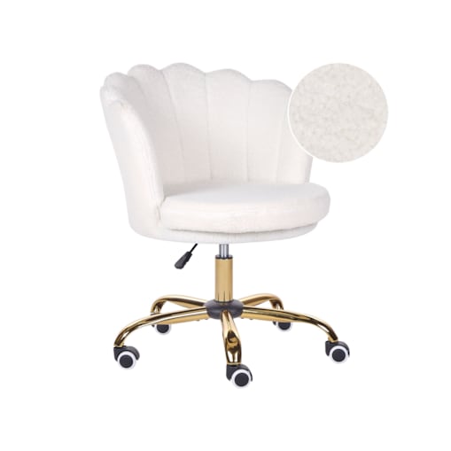Krzesło biurowe regulowane boucle białe MONTICELLO II