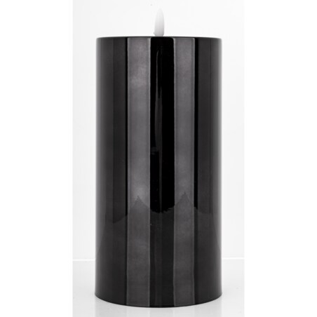 Świeca LED z tworzywa sztucznego Timer 22x10x10 cm BATTI-2 big czarna