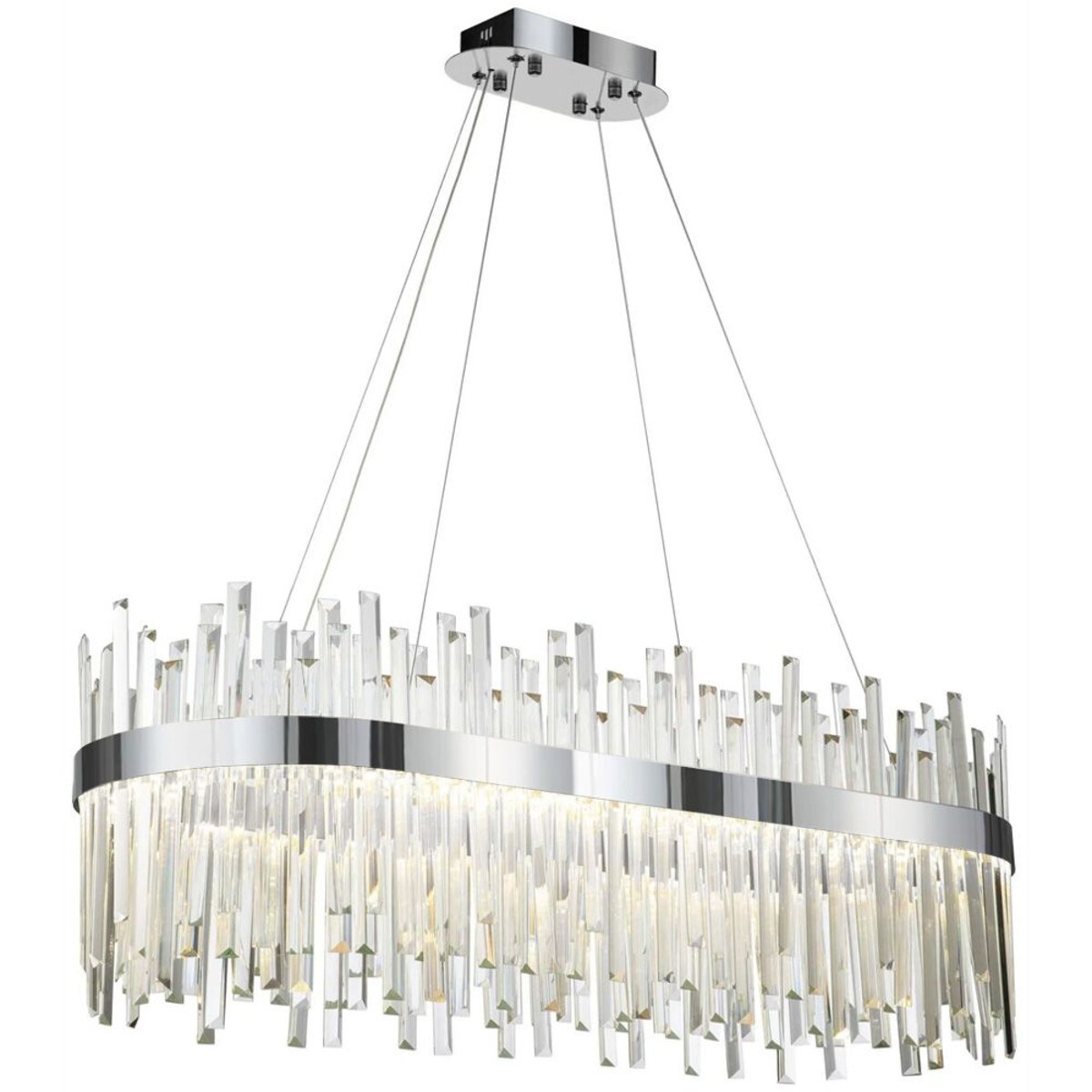 Lampa sufitowa wisząca kryształowa LED APP1514-CP80 Chrom