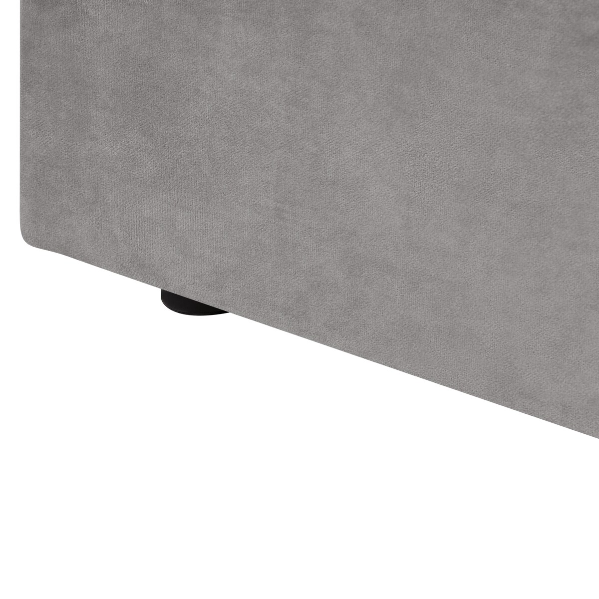 Łóżko z pojemnikiem VION Welur Szary 120 x 200 cm