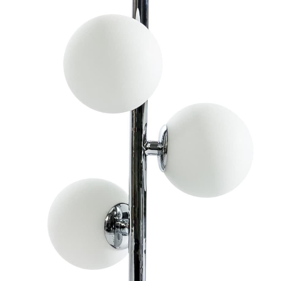 Stołowa lampa stojąca Sybilla AZ2103 Azzardo 3-punktowa ball chrom biała