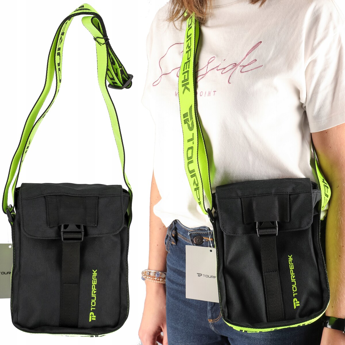 Saszetka Listonoszka Męska Damska Torba Na Ramię Pojemna Solidna Z Paskiem