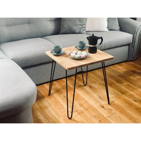 Stolik kawowy Tavolo dębowy LOFT 50x50cm