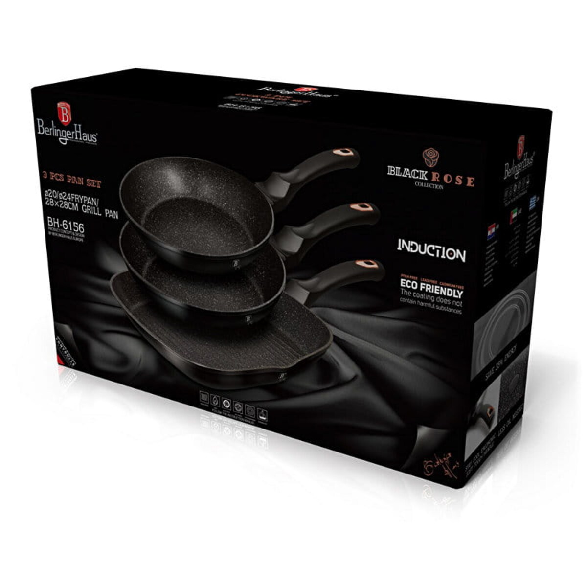 Zestaw patelni marmurowych z patelnią grillową Berlinger Haus BH-6156