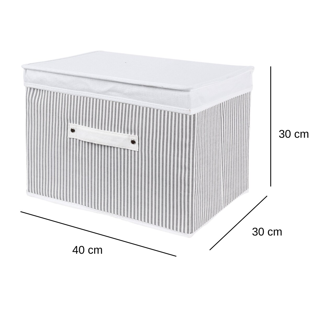 Pojemnik z pokrywką do przechowywania COTTON LINE 40x30x30 cm