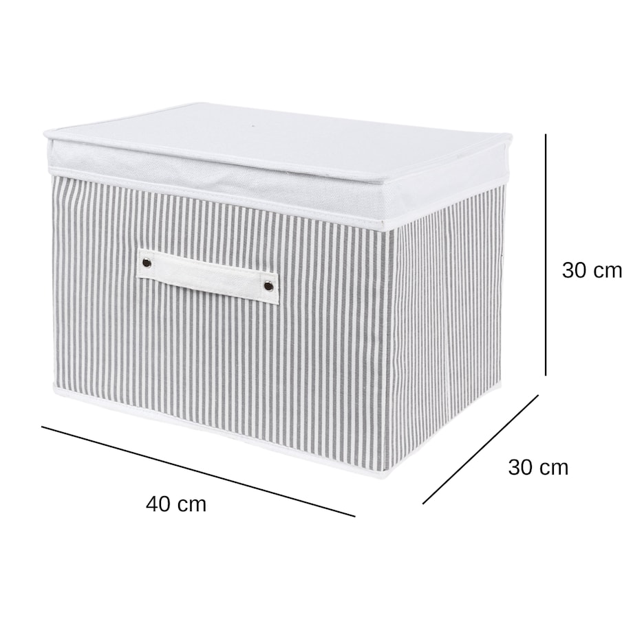 Pojemnik z pokrywką do przechowywania COTTON LINE 40x30x30 cm
