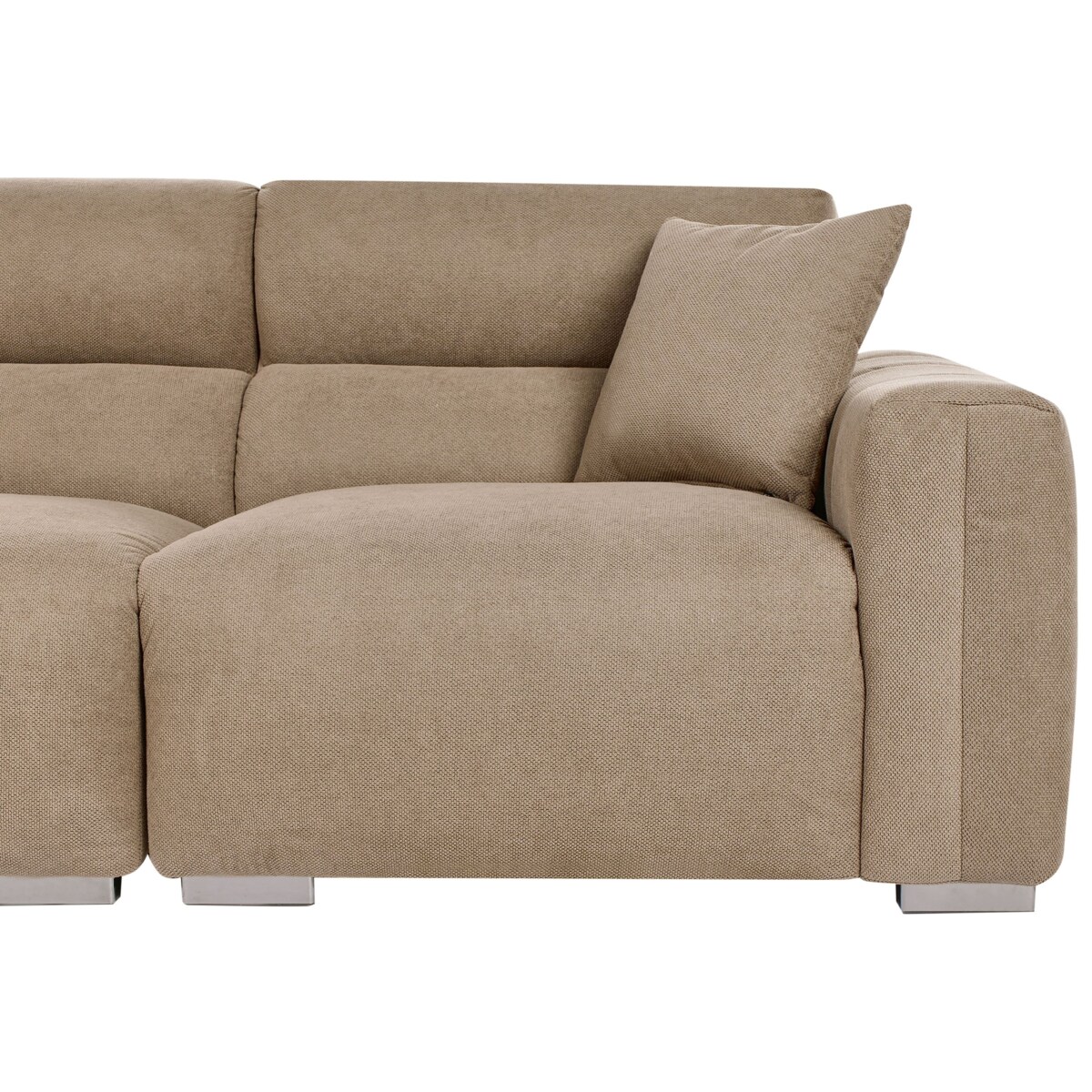 Sofa 3-osobowa jasnobrązowa FAUSKAN