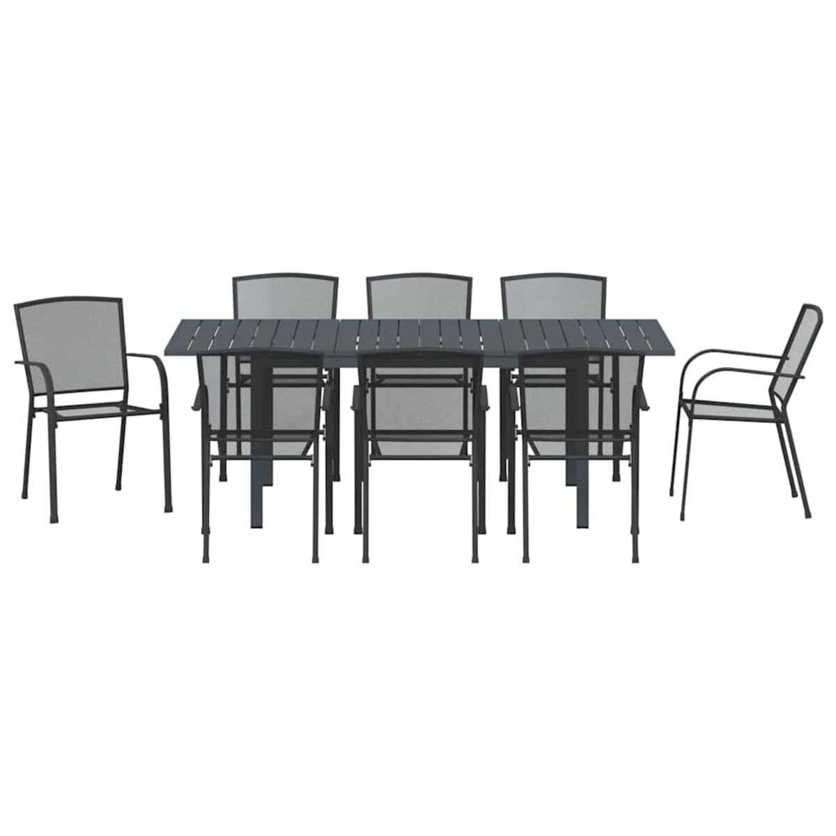 vidaXL Zestaw do jadalni w ogrodzie 9 pcs Stal